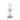 Center-frontal view of the clear MJ Arsenal Turbine Mini Dab Rig showing its compact vertical chamber, internal turbine percolator, and rounded mouthpiece against a white background