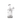 Three-quarter view of the clear glass MJ Arsenal Turbine Mini Dab Rig on a white background, highlighting its curved mouthpiece and internal turbine percolator.