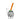 Front view of the Cauldron Bong, a clear glass water pipe with a cauldron-like base and orange mouthpiece.