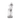 Centered front view of the clear MJ Arsenal Turbine Mini Dab Rig on a white background, showing its compact cylindrical body and internal turbine percolator.