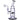 Front view of the Anthony 8" Dab Rig, showcasing its clear glass construction and compact tabletop arrangement.