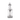 Front-facing studio shot of the clear glass MJ Arsenal Turbine Mini Dab Rig showing its vertical chamber, inner turbine percolator, and round mouthpiece against a white background