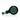 Close-up, low-angle view of a glossy green Milkyway Universe Ash Catcher lying on its side with a frosted 14mm joint and circular logo visible.
