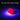 Close-up of a glowing red sphere under UV light, the Stash Shack Ruby Terp Pearls centered on a purple-blue haloed surface.