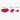 Top-down view of three groups of glossy red glass beads labeled 8mm, 6mm, and 4mm, The Stash Shack Ruby Terp Pearls arranged on a white background.