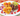 A close-up, angled shot of the **DIY Candy Making Kit - Tanoshii Waffle** candies, arranged on a white plate with colorful syrup drizzle.