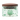 Close-up front view of the Cirrus Jar - Sativa showing its round glass body patterned with green cannabis leaves and topped by a flat wooden lid