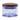 Close-up front view of the Cirrus Jar - Tile showing a blue patterned ceramic body topped with a dark wooden lid.