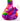 A close-up, angled view of the Psychedelic Silicone Bong featuring a colorful, swirled pattern against a plain white background.