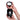 Hands holding an open black Kozo Glass Storage Jar showing the removed screw-top lid and white inner seal against a white background