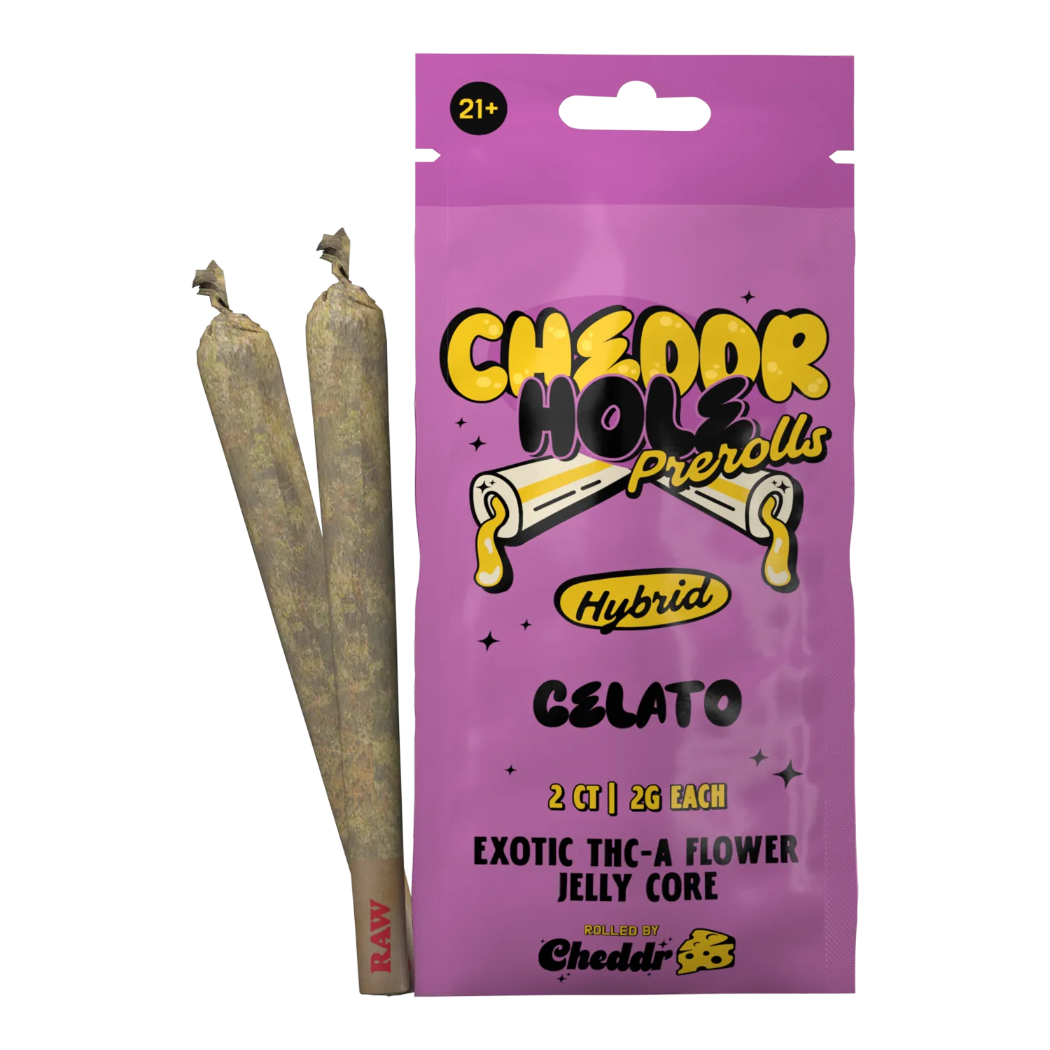 Cheddr Holes - 2g Jelly-Core Hash Holes (2-Pack) GELATO