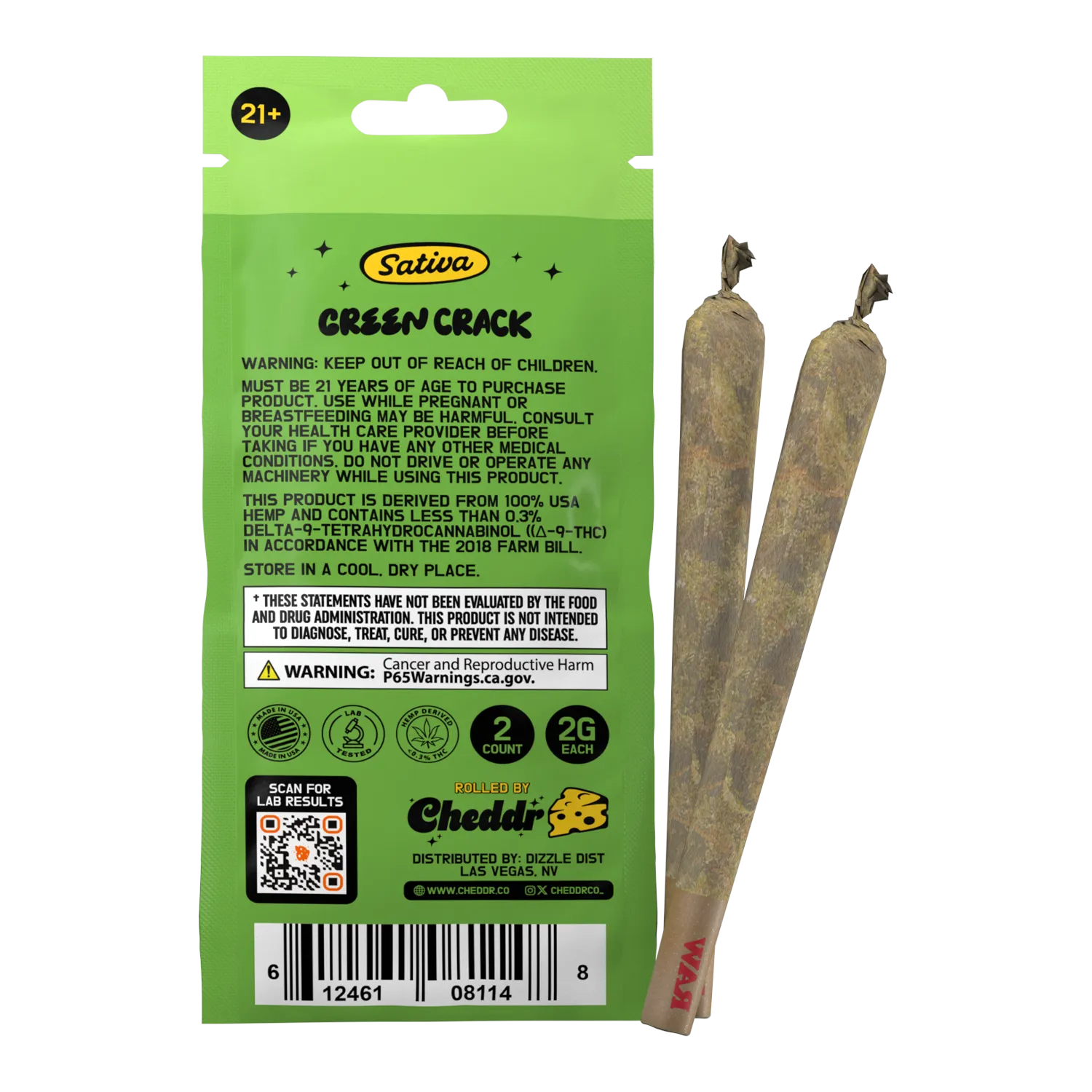 Cheddr Holes - 2g Jelly-Core Hash Holes (2-Pack) GREEN CRACK