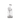 Center-frontal view of the clear glass MJ Arsenal Turbine Mini Dab Rig on a white background, showing its angled mouthpiece and internal turbine percolator.