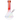 A front view of the 12-inch Rose Quartz Dual Use Water Pipe, showcasing its clear glass construction and simple, cylindrical form.