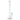Straight-on view of the tall, clear Hue - Professor Water Pipe Clear - 18.5" showing its beaker base, straight neck, and angled downstem against a white background.