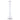 Straight-on view of the clear Hue - Professor Water Pipe Clear - 18.5" showing its long cylindrical neck, beaker base, and internal downstem and percolator against a white background