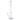 Straight-on view of the clear Hue - Professor Water Pipe Clear - 18.5" showing its tall cylindrical neck, beaker base and attached downstem on a white background