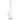 Tall front view of the Hue - Professor Water Pipe Clear - 18.5" showing the straight clear glass tube, beaker base, and visible percolator against a white background