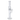 Straight-on view of the clear Hue - Tower Water Pipe Clear - 17.75" showing its tall cylindrical body, percolator chamber, and side joint against a black background.