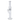 Tall front view of the Hue - Tower Water Pipe Clear - 17.75" showing its straight clear glass tube, percolator chamber, and round base against a black background