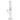 Vertical studio shot of the Hue - Tower Water Pipe Clear - 17.75" showing its clear glass tube, round base, percolator chamber and angled side joint against a black background.