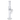 Center-frontal view of the clear Hue - Tower Water Pipe Clear - 17.75" showing its straight neck, percolator chamber and side joint against a black background