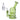 Three-quarter view of the green 5.5in Atomik - Special Edition Water Pipe showing its angled mouthpiece, rounded chamber, and clear glass banger.