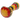 Angled close-up of the DankStop Fancy Multi-Color Striped Glass Spoon Pipe - 5 in., showing red, yellow, and green spiral stripes and a rounded bowl.