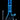Front view of the DankStop Twisted Neon Beaker with Tree Perc glowing electric blue against a black background.