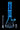 Front view of the DankStop Twisted Neon Beaker with Tree Perc glowing electric blue against a black background.