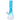 Angled close-up of the blue-tinted glass DankStop Twisted Neon Beaker with Tree Perc showing its twisted neck, stacked percolator chamber, and slanted joint.
