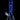 Front view of the DankStop Twisted Neon Beaker with Tree Perc showing a blue-tinted twisted neck and tree percolator above a clear beaker base against a black background