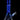 Studio-lit front view of the DankStop Twisted Neon Beaker with Tree Perc, showing its cobalt blue twisted neck and clear beaker base.