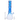 Side view of the blue glass DankStop Twisted Neon Beaker with Tree Perc showing the twisted neck, tree-perc chamber, and angled joint against a white background