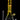 Studio front view of the DankStop Twisted Neon Beaker with Tree Perc in yellow glass against a black background.