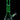 Straight-on view of the DankStop Twisted Neon Beaker with Tree Perc showing its green-tinted twisted neck, central tree percolator, and clear beaker base against a black background.
