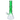 Three-quarter view of a green-tinted DankStop Twisted Neon Beaker with Tree Perc showing the spiraled neck, tree perc chamber, and angled downstem.