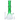 Top-down front view of the green-necked DankStop Twisted Neon Beaker with Tree Perc showing its twisted translucent neck, tree perc chamber, and clear beaker base.