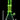 Front view of the DankStop Twisted Neon Beaker with Tree Perc in glowing green glass against a black background.