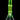Center-lit front view of the DankStop Twisted Neon Beaker with Tree Perc showing its neon green twisted neck, vertical tree percolator, and clear beaker base against a black background