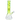 Vertical close-up of the neon yellow-green DankStop Twisted Neon Beaker with Tree Perc showing its twisted mouthpiece, tree percolator and angled joint against a white background