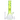 Close-up front view of the neon green DankStop Twisted Neon Beaker with Tree Perc showing the twisted neck, central tree percolator, and clear beaker base.