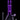 Front-facing view of the DankStop Twisted Neon Beaker with Tree Perc in purple glass against a black background showing its twisted neck, tree percolator chamber, and separated downstem and bowl.