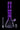 Front-facing view of the DankStop Twisted Neon Beaker with Tree Perc in purple glass against a black background showing its twisted neck, tree percolator chamber, and separated downstem and bowl.