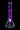 Centered front view of the DankStop Twisted Neon Beaker with Tree Perc showing a purple-tinted twisted neck, middle tree percolator, and clear beaker base against a black background