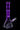Studio-lit front view of the DankStop Twisted Neon Beaker with Tree Perc showing a purple-tinted twisted neck, tree percolator chamber, and clear beaker base against a black background