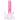 Front view of the pink DankStop Twisted Neon Beaker with Tree Perc showing its swirled neck, central tree perc, and clear beaker base.