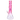 Close-up, front view of the pink-tinted DankStop Twisted Neon Beaker with Tree Perc showing its twisted neck, visible tree percolator, and angled bowl.