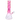 Side view of the pink-tinted DankStop Twisted Neon Beaker with Tree Perc showing its twisted neck, visible tree percolator chamber, and angled clear joint.