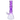 Close-up side view of the DankStop Twisted Neon Beaker with Tree Perc in translucent purple glass showing its swirled neck, tree perc chamber, and angled clear downstem.